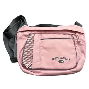 Y2K ROOTS CANADA cute baby pink and grey multi-pocket crossbody utility bag